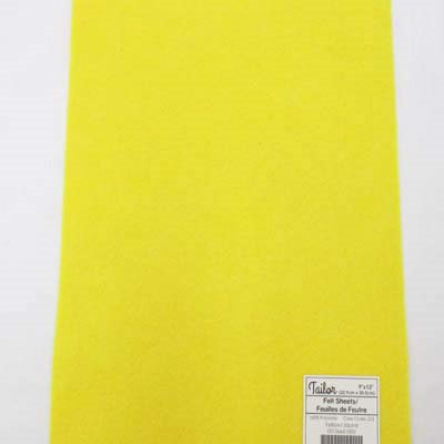 yellow polyester felt sheets