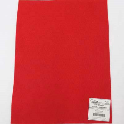 red polyester felt sheets