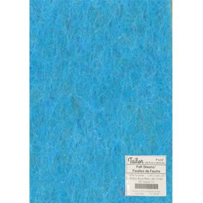 bright blue polyester felt sheets