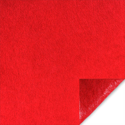 adhesive polyester felt square - red