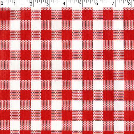 vinyl tabling checkered - white/red