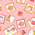 quilted vinyl prints baby block - pink