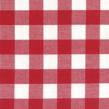 cotton check tabling - white/red