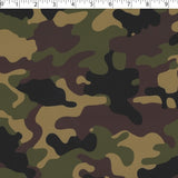 water repellent ripstop nylon - green camouflage  