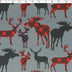 chenille digital print moose - grey