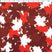 polyester chenille digital print maple leaf - red