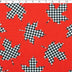 polyester chenille digital print buffalo check leaf - red