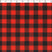 polyester chenille digital print buffalo check - red/black