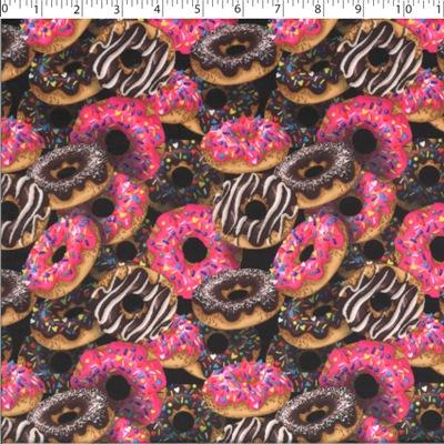 polyester chenille digital print donuts - pink