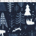 light weight fleece navy forest print