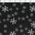 light weight fleece black snowflakes