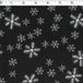 light weight fleece black snowflakes
