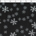 light weight fleece black snowflakes