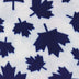 white/blue maple leaf polyester fleece
