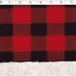 red/black buffalo print fleece bonded sherpa
