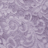 purple double sided scalloped edge lace