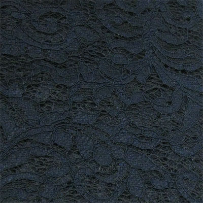 navy double sided scalloped edge lace