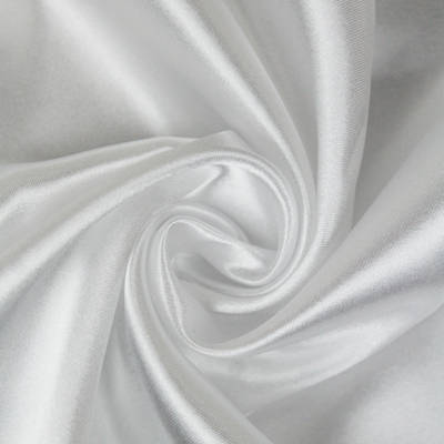 white polyester satin