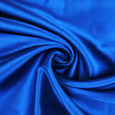 cobalt polyester satin