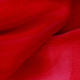 dark red shiny organza