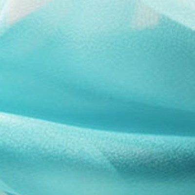 aqua shiny organza