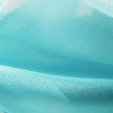 aqua shiny organza