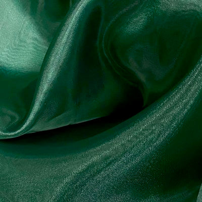 dark green shiny organza