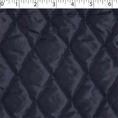 navy diamond quilt polyester lining with a polypropylene backing