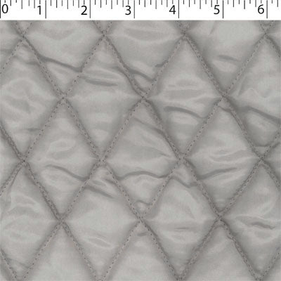 silver diamond quilt polyester lining with a polypropylene backing