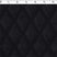 black polyester diamond quilt stain. Acetate lining Face, Polyester fill, and Polypropylene back