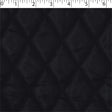 black polyester diamond quilt stain. Acetate lining Face, Polyester fill, and Polypropylene back