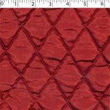 red polyester diamond quilt stain. Acetate lining Face, Polyester fill, and Polypropylene back