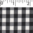 light weight polyester cotton 1/4 inch gingham in black and white