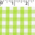 light weight polyester cotton 1/4 inch gingham in apple green and white