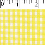 light weight polyester cotton 1/8 inch gingham in yellow and white