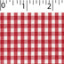 light weight polyester cotton 1/8 inch gingham in red and white