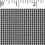 light weight polyester cotton 1/16 inch gingham in black and white