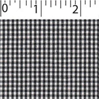 light weight polyester cotton 1/16 inch gingham in black and white