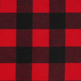1 1/2" red/black buffalo check flannelette