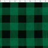 1 1/2" green/black buffalo check flannelette