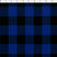 1 1/2" royal/black buffalo check flannelette