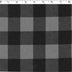 1 1/2" grey/black buffalo check flannelette