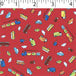 red ground cotton flannelette with colorful cars
