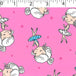 petunia ground cotton flannelette with little dancers