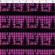black reindeer stripe with petunia and purple buffalo check background flannelette print