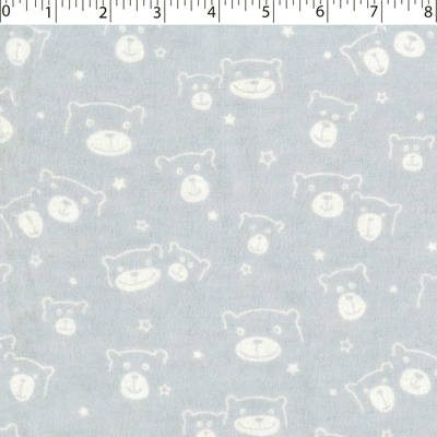 FLANNELETTE PRINTS - BEAR FACE