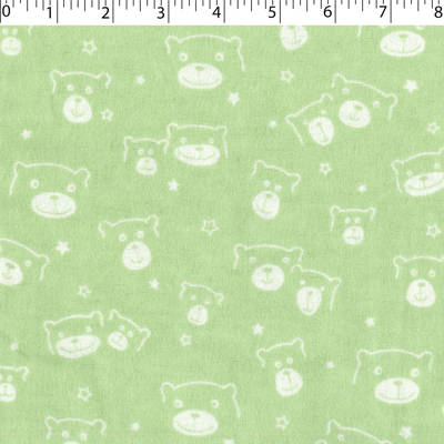 FLANNELETTE PRINTS - BEAR FACE