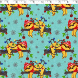 FLANNELETTE PRINTS - FESTIVE SLOTH