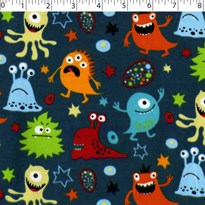 FLANNELETTE PRINTS - MONSTER PARTY