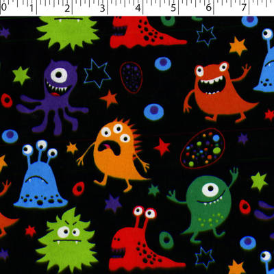 FLANNELETTE PRINTS - MONSTER PARTY